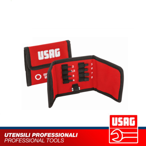 Serie di 8 estrattori per viti esagonali incassate danneggiate USAG 458 E/B9