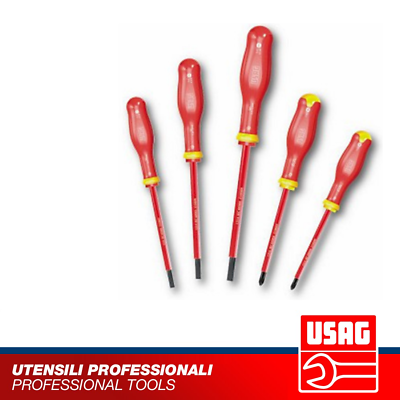 USAG 091 SH5 SERIE DI 5 CACCIAVITI ISOLATI 1000V IMPRONTA A CROCE E PHILLIPS