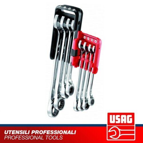 USAG 285 KA/DS8 SERIE DI 8 CHIAVI COMBINATE A CRICCHETTO CON ANELLO DI TENUTA