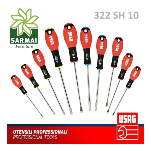Set giraviti USAG cacciaviti a taglio e croce stella PHILLIPS 322 SH10