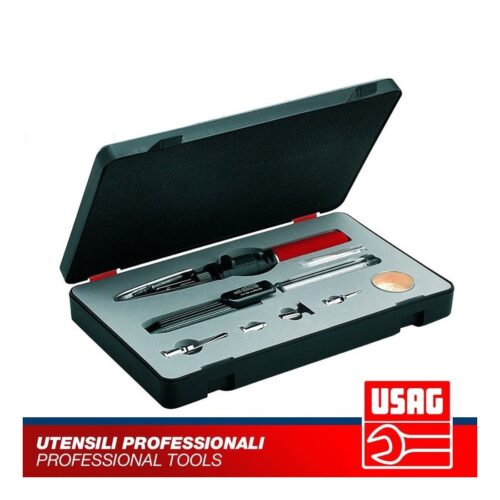 USAG 060K Kit Saldatore portatile penna a gas butano stagno accessori valigetta